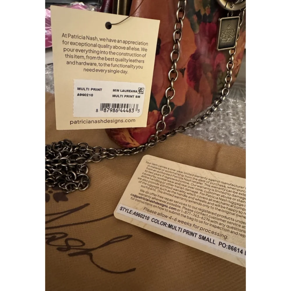 Patricia Nash Mini Laureana Crossbody - Multi Print NWT - Picture 5 of 14